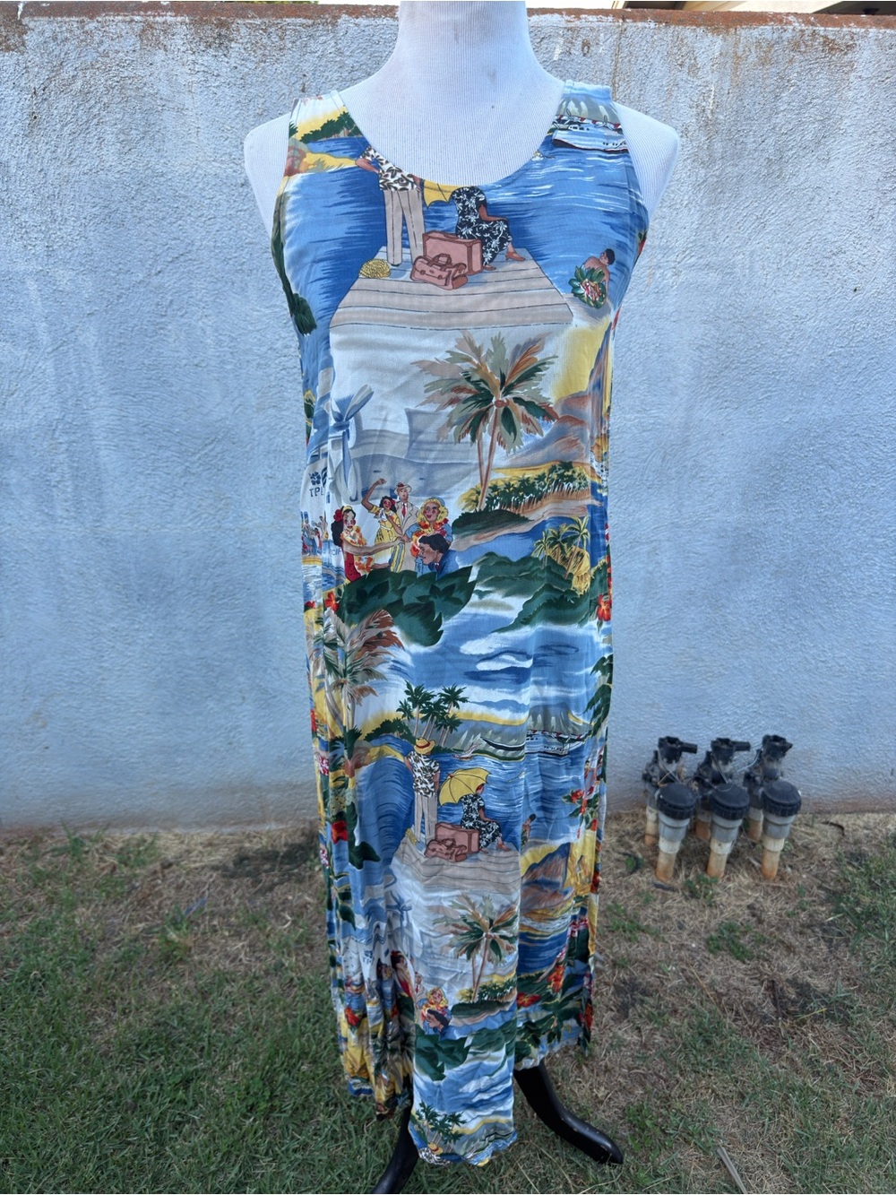 PreOwned Reyn Spooner Dress  Hawaiian Print Multicolored Women's Medium